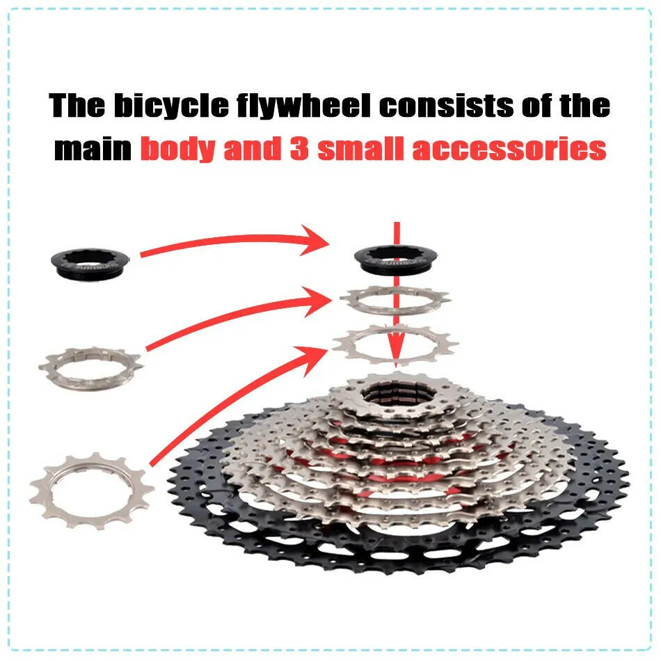 SUNSHINE Bicycle Cassette 8/9/10/11/12Speed Freewheel HG Structure Sprocket 32/36T/40T/42T/46T/50T/52T Flywheel For SHIMANO/SRAM