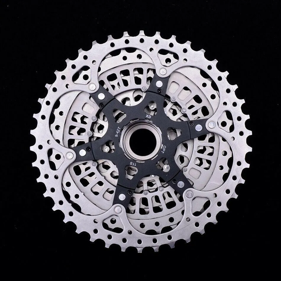 SUNSHINE XD Bicycle Cassette Black/Silve Mountain Bike Freewheel 11/12Speed 9-42T/9-50T for Sram XD Freehub 12 Speed Cassette