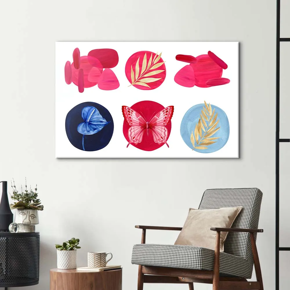 Symbols of Nature Glass Wall Art
