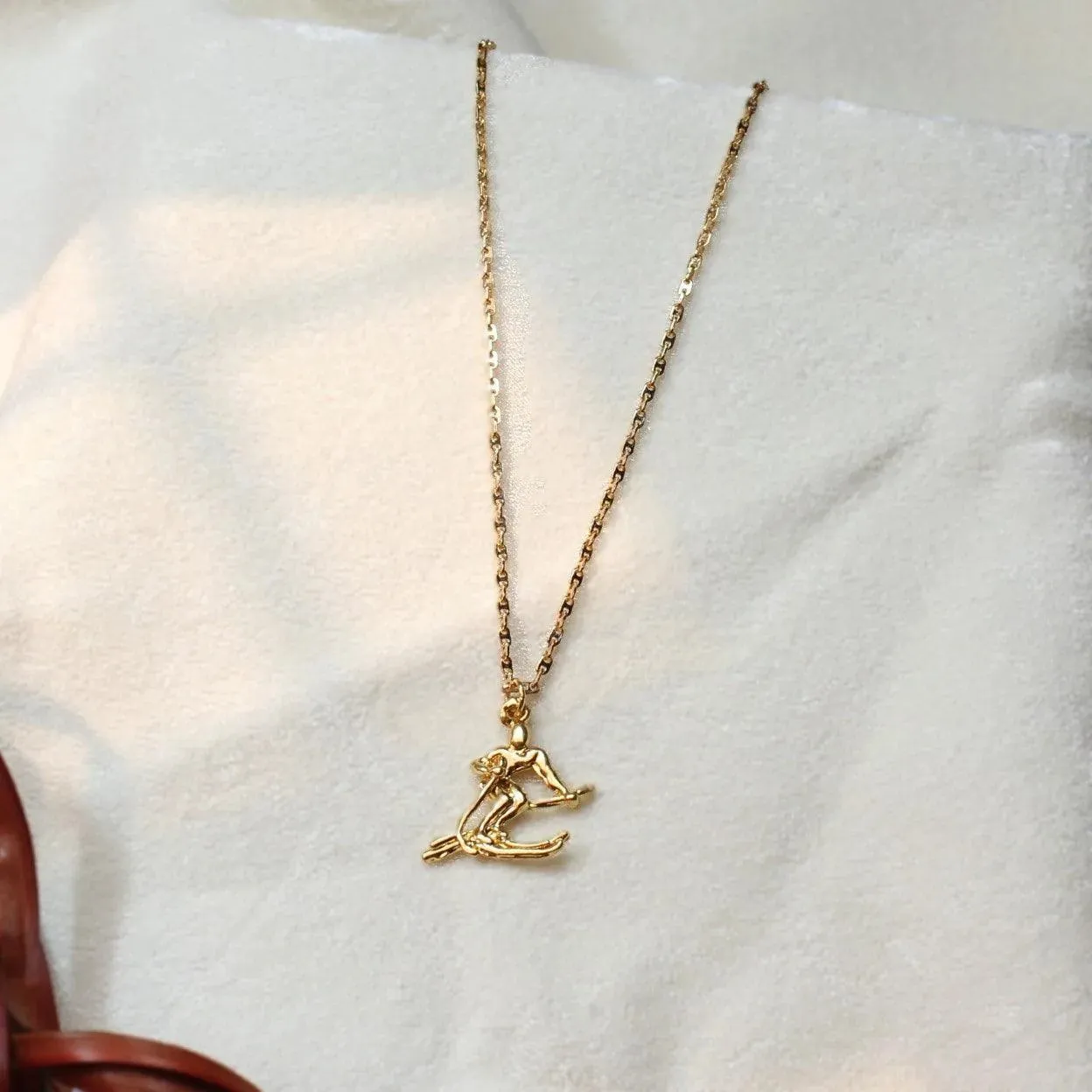 TFC 24K Surfer Gold Plated Pendant Necklace