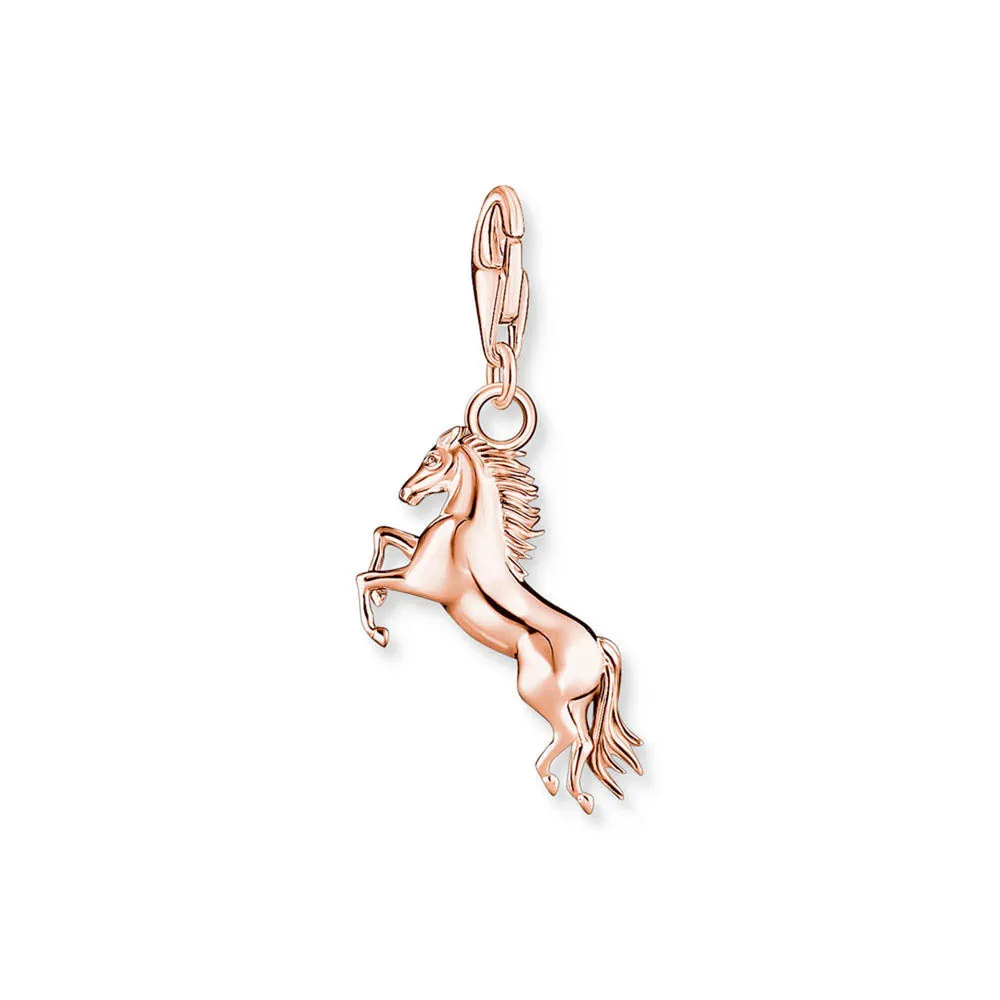 Thomas Sabo Sterling Silver Rose Gold Plated Charm Club Horse Charm