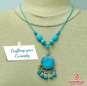 Turquoise Beaded Boho Necklace