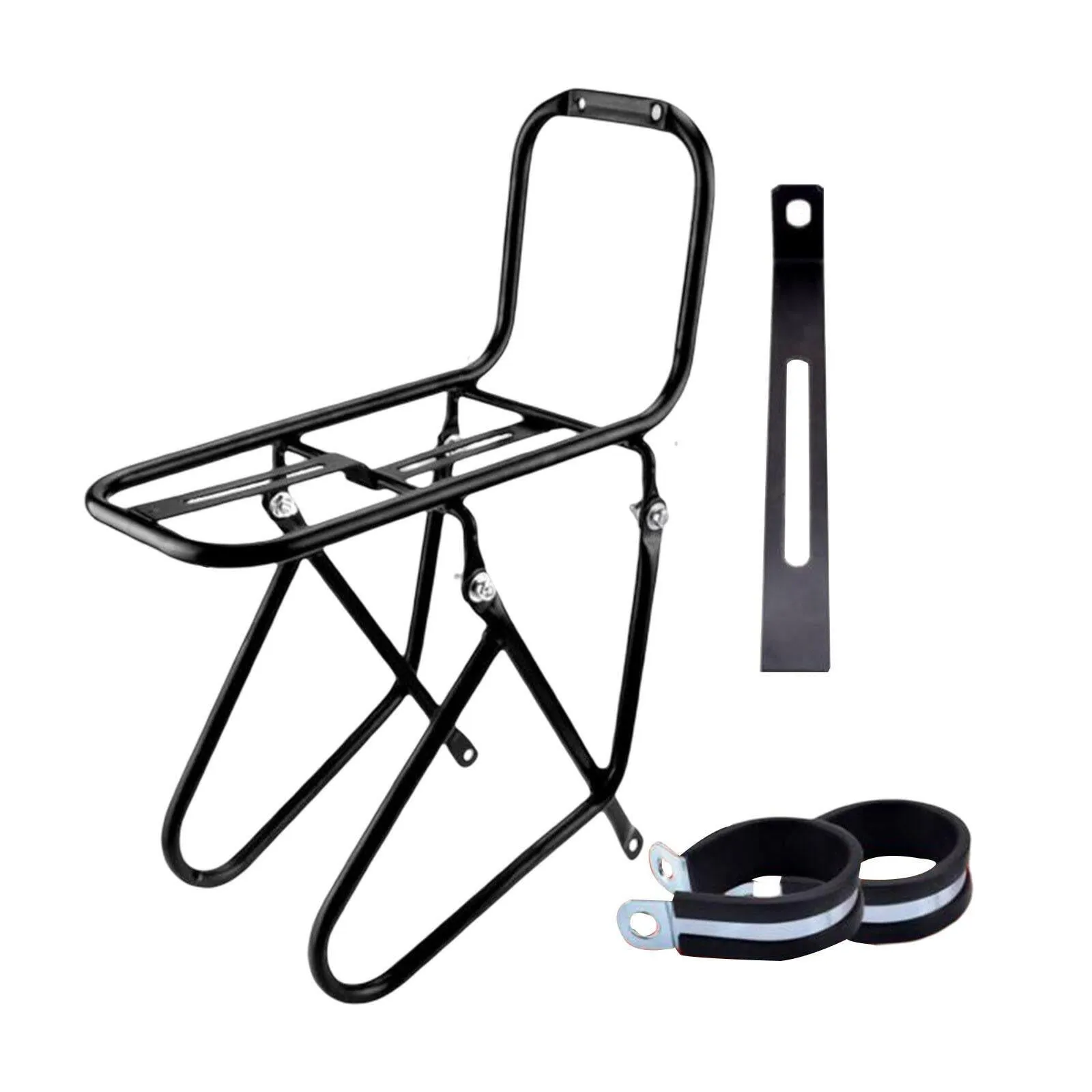 Universal Bike Front Carrier Rack Holder Stand Touring Carrying Steel Cargo Pannier for Travel