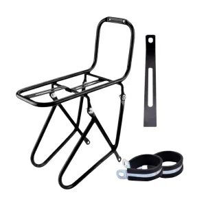 Universal Bike Front Carrier Rack Holder Stand Touring Carrying Steel Cargo Pannier for Travel