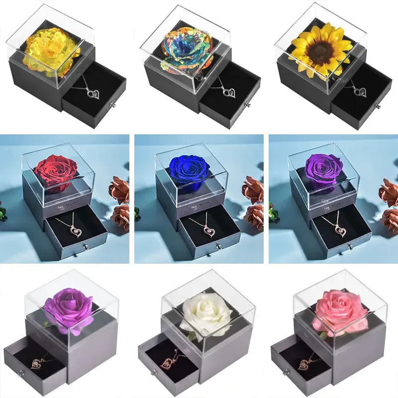 Valentine Eternal Rose Jewelry Gift Box