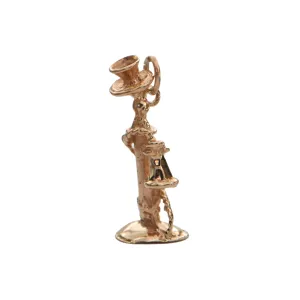 Vintage 10K Rose Gold Rotary Dial Candlestick Phone Charm
