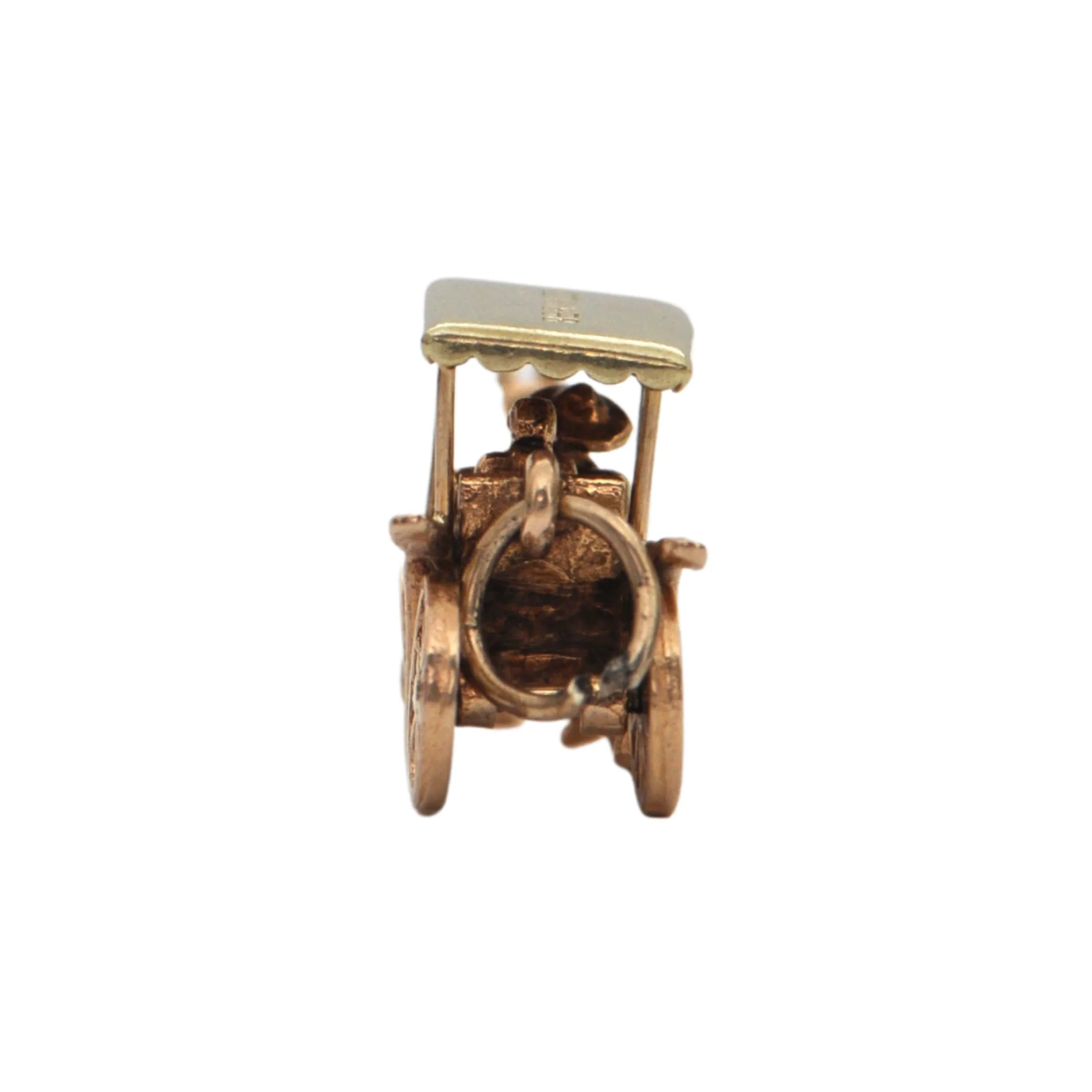 Vintage 14K Two-Toned English Horse Drawn Carriage Charm
