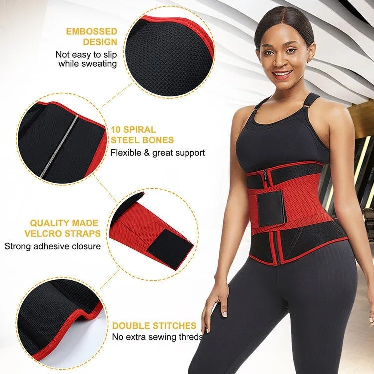 Women's Compression  Fitness Back Support Belt Tummy Control Neoprene Sweat Belt Waist Trimmer Corset