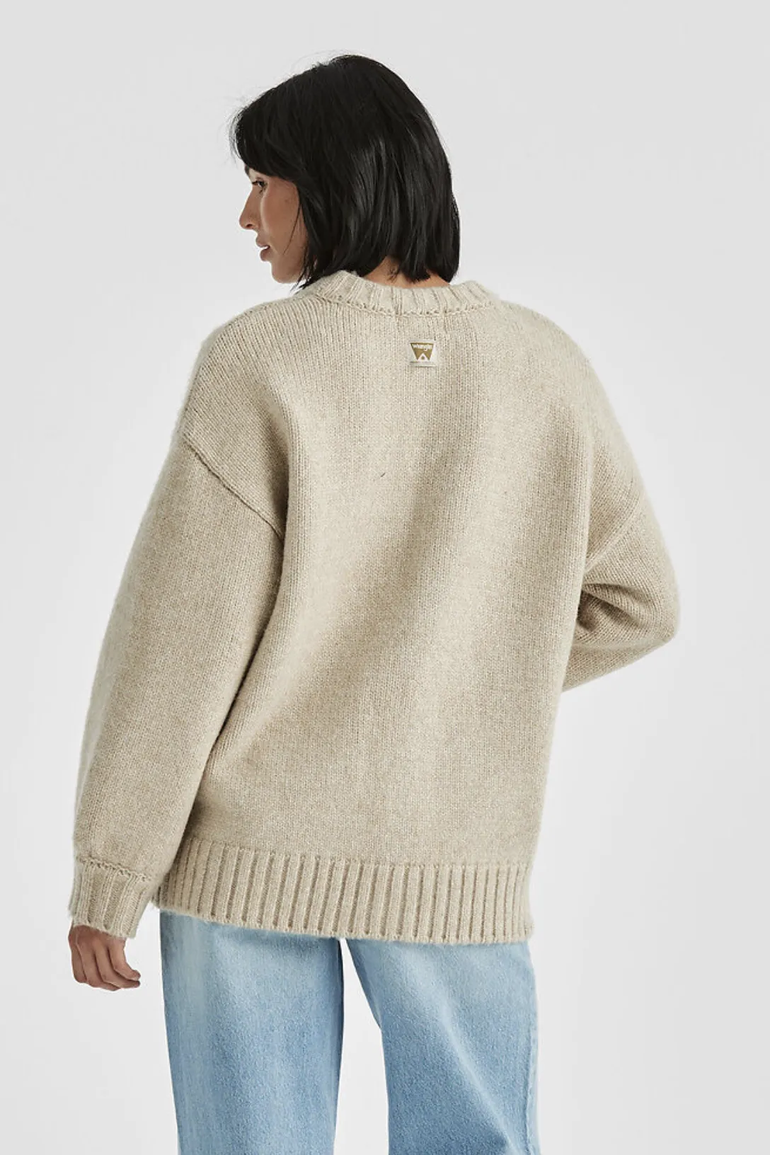 WRANGLER SYMBOLS SLOUCH KNIT - CREAM CACAO