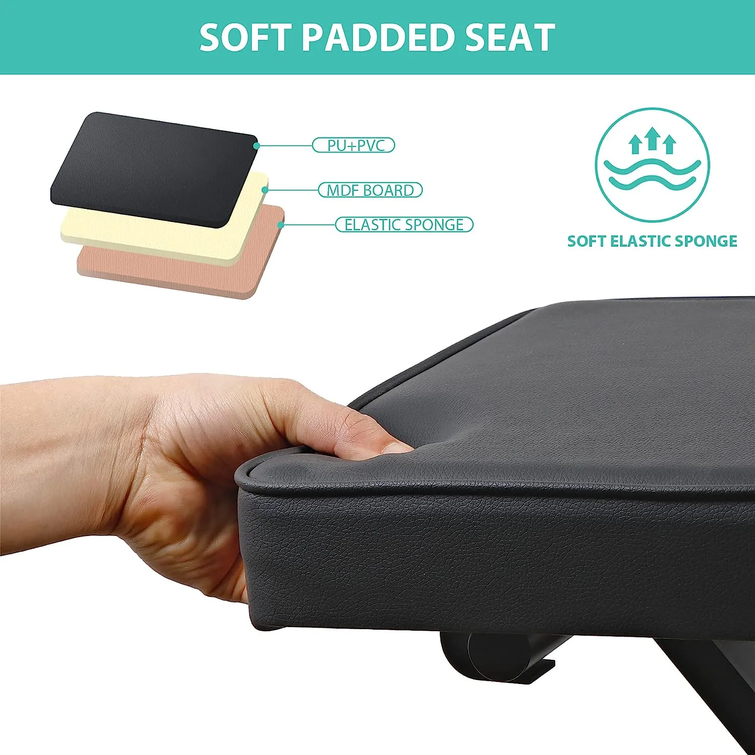 ZENY™ Adjustable Piano Bench Padded Keyboard X-Style Bench Piano Stool Guitar Chair Piano Stand, Black