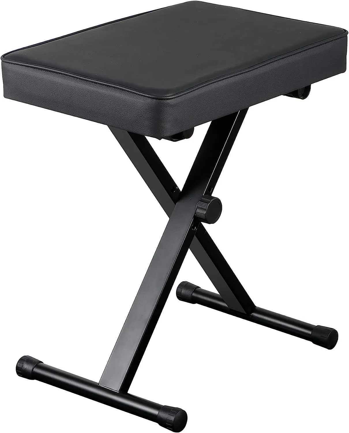 ZENY™ Adjustable Piano Bench Padded Keyboard X-Style Bench Piano Stool Guitar Chair Piano Stand, Black