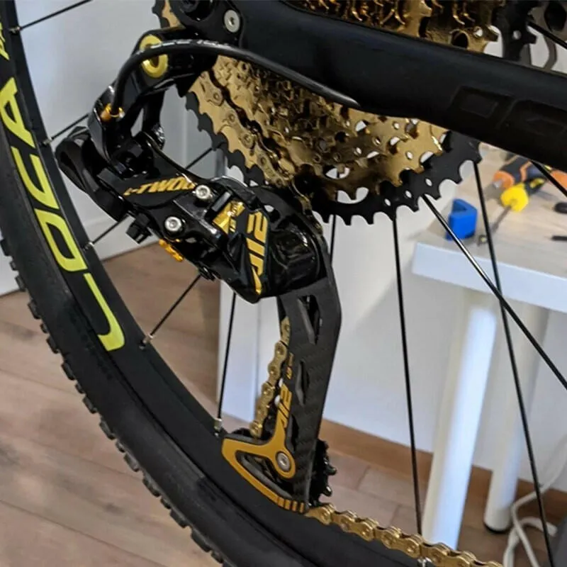 ZTTO MTB Bike 12 Speed Gold Groupset 1X12 Shifter Carbon Cage Rear Derailleur 12S11-52T Black Gold K7 Cassette 12V Chain Current