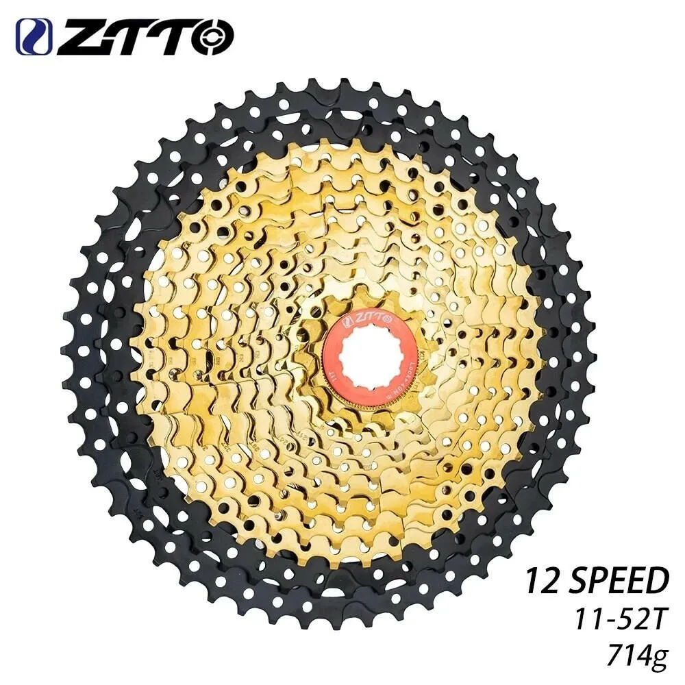 ZTTO MTB Bike 12 Speed Gold Groupset 1X12 Shifter Carbon Cage Rear Derailleur 12S11-52T Black Gold K7 Cassette 12V Chain Current