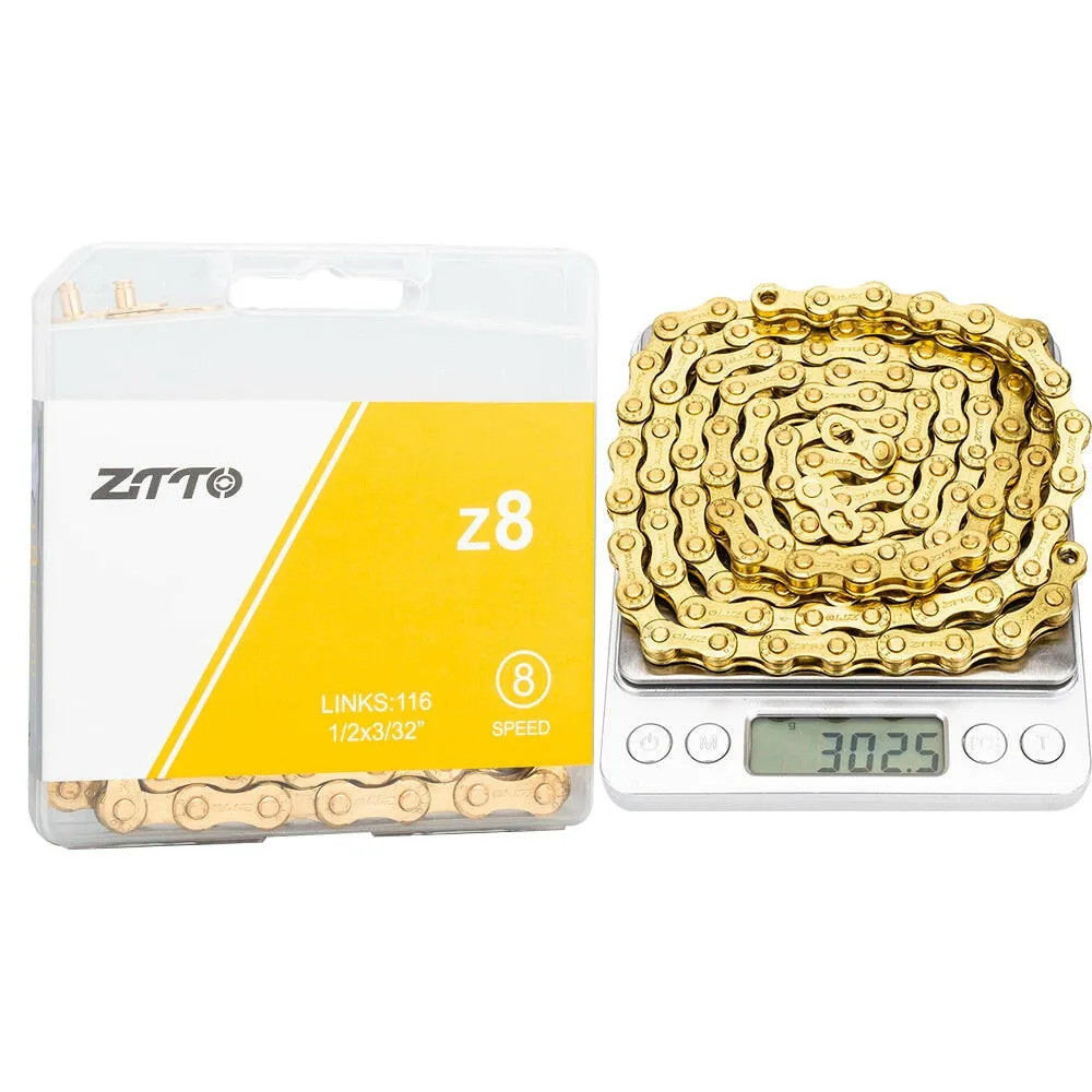 ZTTO ULT Bicycle 8 9 10 Speed Chain 116 Links MTB Road Bike Chains Power Lock High Quality 8S 9v 10v Current Cycling Accessories
